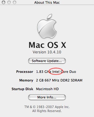 Mac cpu type