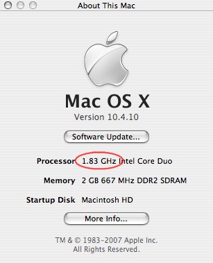 Mac cpu